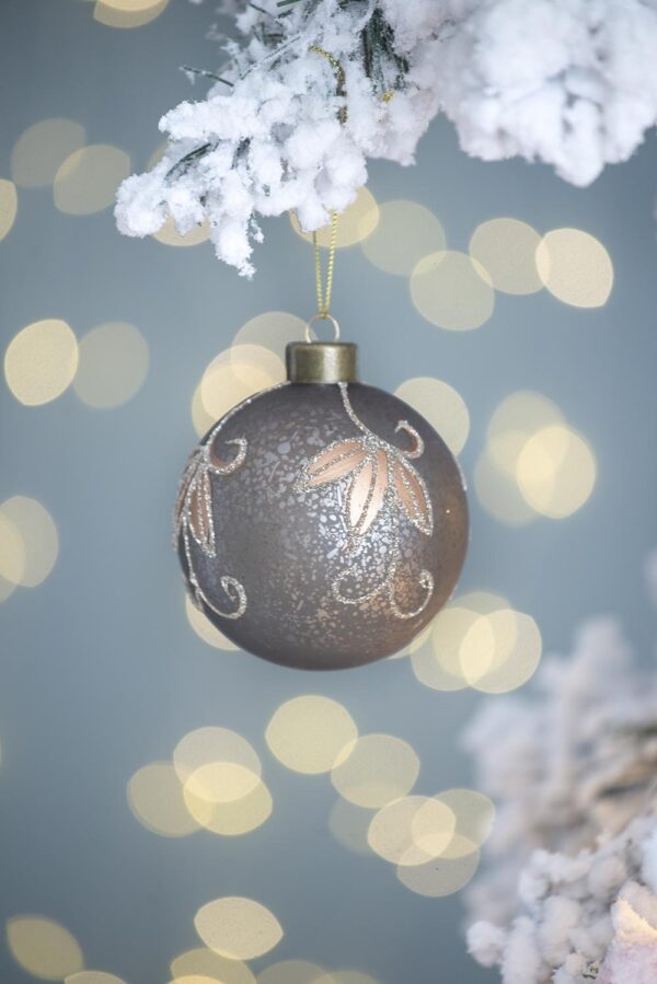 Christmas Ball Ornaments, Glass Decorative Hanging Ball Christmas Tree Ornaments For Holiday Party Decorations (Set of 12) - Silver