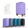 Carry On Luggage Airline Approved18.5" Carry On Suitcase With Tsa Approved Carry On Luggage With Wheels Carry On Bag Hard Shell Suitcases - Light Purple - Image 3