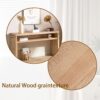 Modern Rustic Console Table, Wood Entryway Table With Shelf & Decorative Bead Detail - Natural - Image 15