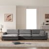 Oversized Sectional L Shaped Cloud Couch With USB Charging Port Cup Holder Deep And Wide Seat Sofa With Chaise Comfy - Gray - Image 15