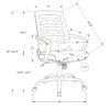 Office Chair, Adjustable Height, Swivel, Ergonomic, Armrests, Contemporary Stylish - White - Image 12