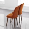 Katie - Mid-Century Modern Dining Chair (Set of 2) - Orange - Image 3