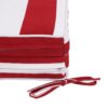 2 Pieces Set Outdoor Lounge Chair Cushion Replacement Patio Furniture Seat Cushion Chaise Lounge Cushion - Red / White - Image 7