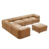 Modern (Set of 6) Modular Sectional Sofa With Storage In Soft - Camel - Image 17