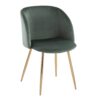 Fran - Contemporary Chair (Set of 2) - Gold / Sage Green - Image 2