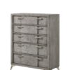 5 Drawer Chest Book Matched Veneers - Gray - Image 2