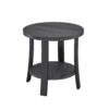 Anze - 3 Piece Coffee Table Set Contemporary Oval Wood Shelf - Charcoal - Image 10