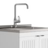 Murphy - Laundry Multifunctional Cabinet With Faucet And Stainless Steel Sink - White - Image 5