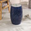 Lilac - Mosaic Side Table Ceramic Tile Top With Iron Frame - Dark Blue - Image 5
