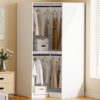 Polygon - Corner Wardrobe - White - Image 17