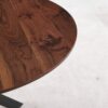 Wood Table Mid-Century Dining Table For 4 - 6 People With Round MDF Table Top, Pedestal Dining Table, End Table Leisure Coffee Table, Cross Leg - Matte Black / Natural - Image 2