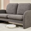Loveseat Sofa Small Couch For Living Room, Sherpa Fabric Upholstered Loveseat Sofa Couch, Small Loveseat Sofa For Apartment, Bedroom - Gray - Image 6