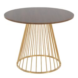 Canary Cosmo - Contemporary Dining Table - Gold / Walnut