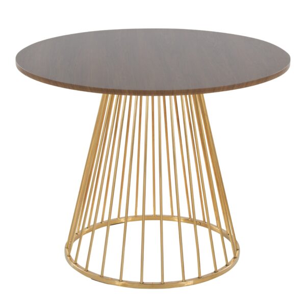 Canary Cosmo - Contemporary Dining Table - Gold / Walnut
