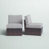 Armless - Patio Chair With Cushions (Set of 2) - Brown - Image 7