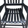 Elegant Wooden Porch Rocker Chair, Comfortable Wide Seat - Black - Image 7