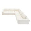 Modular L Shaped Sectional Sofa, Luxury Floor Couch Set, Upholstered Indoor Furniture, Foam - Filled Sleeper Sofa Bed 5 Pieces Free Combination - Beige - Image 4