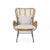 Outdoor Rattan Accent Chair With Metal Legs - Brown - Image 5