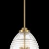Ember - 3 Candle Lights Chain Pendant - Clear / Gold - Image 2