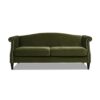 Elaine - Camel Back Small Space Sofa - Olive Green - Image 11