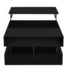Lift Top Coffee Table With 2 Drawers, Hidden Space And LED Lights For Living Room - Black - Image 13