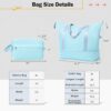 2 Piece Luggage Set With Bags Expanable Spinner Wheels ABS Lightweight Suitcase With Tsa Lock 20" / 28" - Light Blue - Image 12