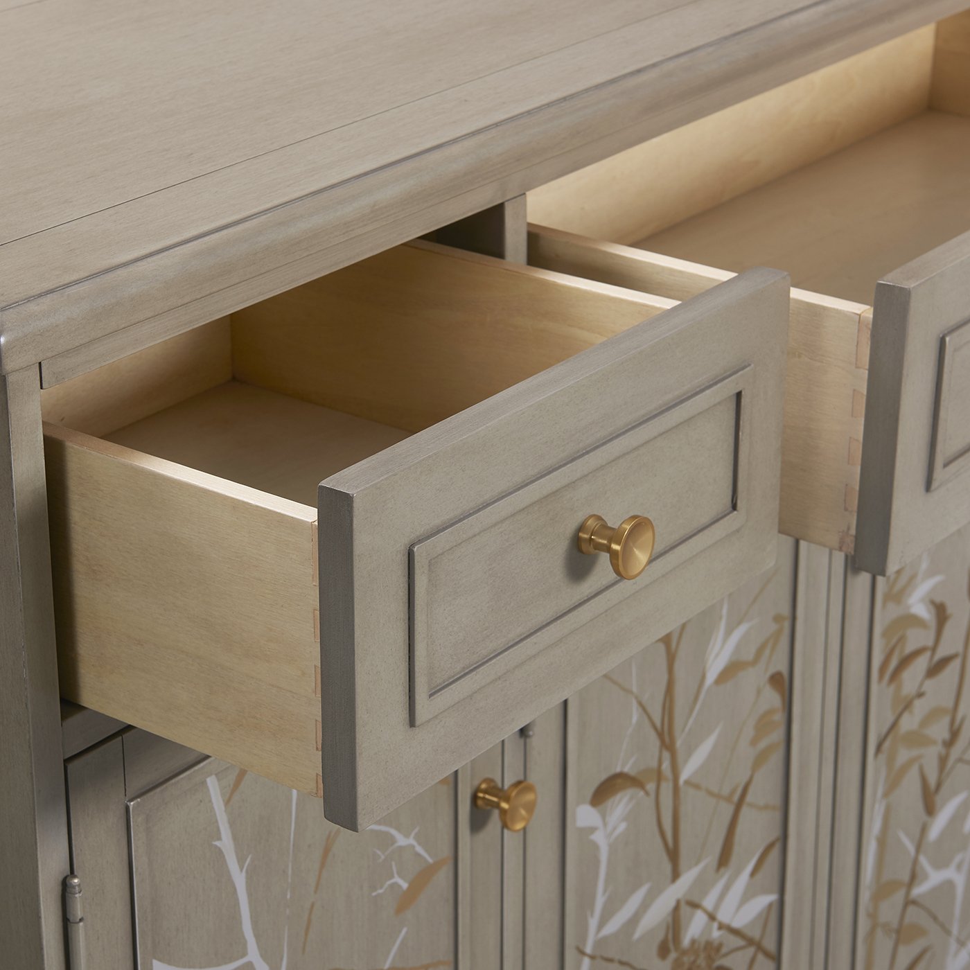 Dauphin - Handpainted Entryway Storage Cabinet - Gray Cashmere - Image 9