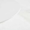 Table Mid-Century Dining Table For 4 - 6 People With Round MDF Table Top, Pedestal Dining Table, End Table Leisure Coffee Table, Cross Leg - White - Image 3