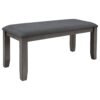 Dining Room Table And Chairs With Bench, Rustic Wood Dining Set (Set of 6) - Gray - Image 10