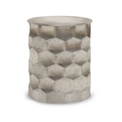Whitney - Metal Storage Side Table - Antique Silver
