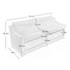 Elegant 2 Seater Sofa With Lumbar Pillows Ergonomic Design - Green - Image 3