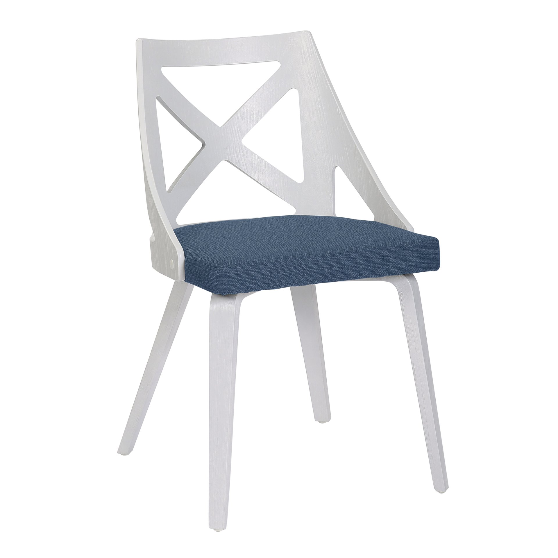 Charlotte - Farmhouse Chair (Set of 2) - White / Blue - Image 2