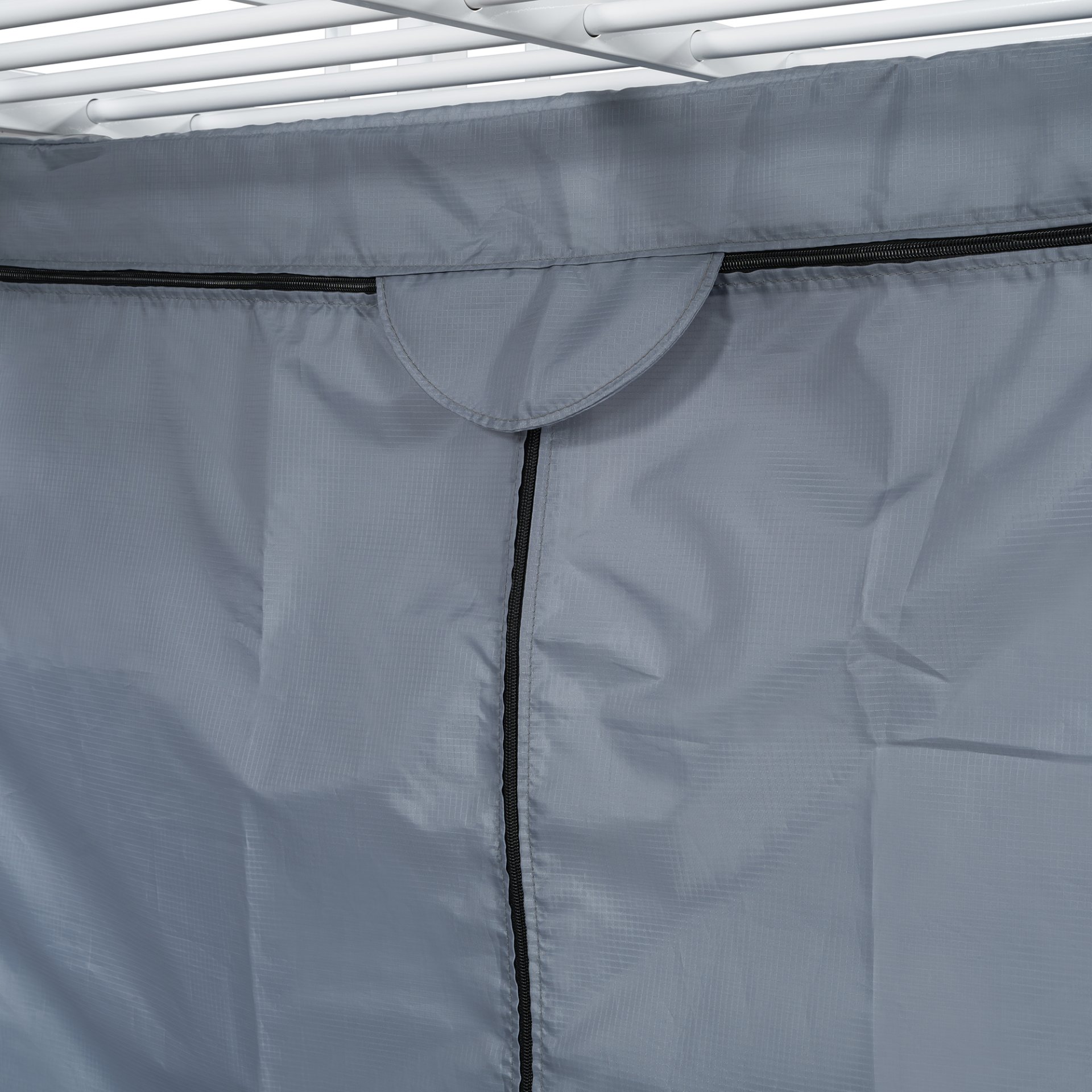 Twin Size Loft Bed With Desk, Shelves, Power Outlet, LED Light And Wardrobe - White - Image 13