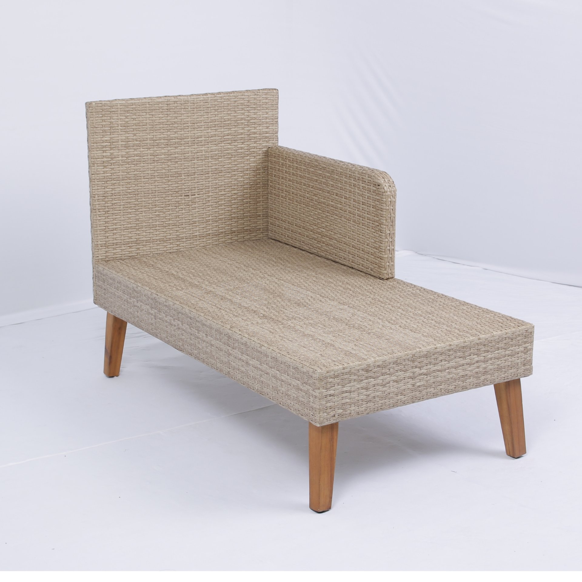 3 Piece Patio Sectional Wicker Rattan Outdoor Furniture Sofa Set Natural Wicker And Cushion - Yellow / Dark Gray - Image 11