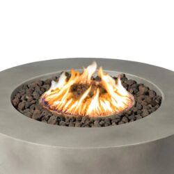 Reinforced - Outdoor Fire Pit Table Durable Construction - Gray
