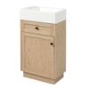 Bathroom Vanity With Reversible Resin Sink, Cabinet & Zinc Alloy Handles - Wood - Image 16