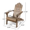 Aurascape - Outdoor Acacia Wood Foldable Adirondack Chair - Dark Brown - Image 3