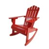 Reclining Outdoor Rocking Adirondack Chair - Red - Image 4