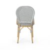 Outdoor Rattan And Aluminum Armless French Bistro Chairs (Set of 2) - Dark Gray - Image 11