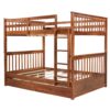 Full Over Full Bunk Bed With Ladders And 2 Storage Drawers - Walnut - Image 2