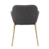 Daniella - Contemporary Dining Chair (Set of 2) - Gold / Charcoal - Image 5