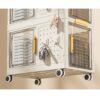 4 Tier Rolling Storage Bookcase With Wheels And Large Capacity Storage Bins - Cream - Image 6