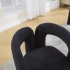 Contemporary Designed Teddy Fabric Upholstered Accent / Dining Chair - Black - Image 16