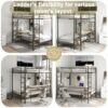 Ethan - Full Over Twin Bunk Bed With Desk, Charging Station, Storage Shelves, Safety Guard & Stairs - Black - Image 14