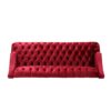 Comfy 3 Seat Sofa With Wooden Legs, For Living Room And Study - Wine Red - Image 6