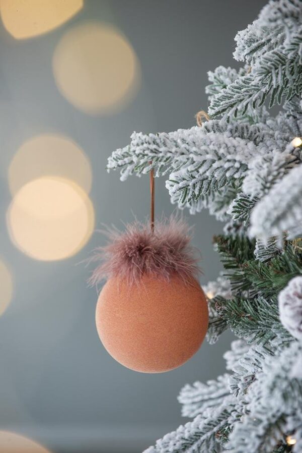 Christmas Ball Ornaments, Glass Decorative Hanging Ball Christmas Tree Ornaments For Holiday Party Decorations (Set of 6) - Brown