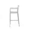 Outdoor Aluminum Rust Proof Barstools (Set of 2) - Silver - Image 9