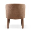 Modern Accent Chair Brown Single Sofa Chair, Upholstered Side Chair Teddy Comfy Chair For Dining Room / Bedroom / Living Room / Reception 1 Piece - Brown - Image 9
