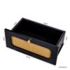 2 Drawer Rattan Nightstand For Bedroom And Living Room, End Table, Side Table With 2 Hand Made Rattan Decorated Drawers - Black - Image 10