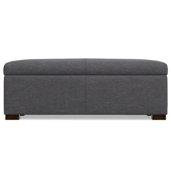Gabbie - Rectangular Storage Ottoman - Gray